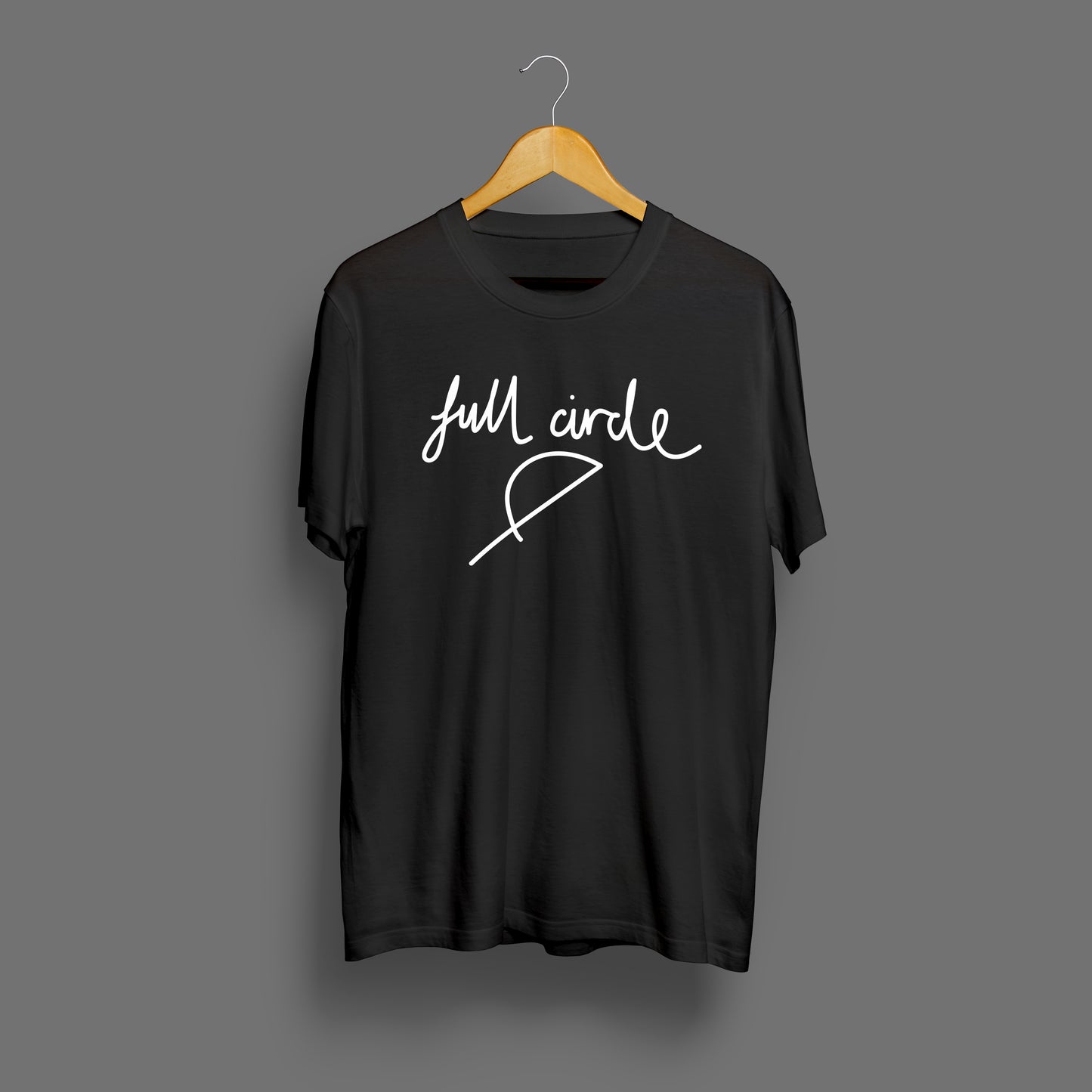 Black Full Circle Handwriting Tee