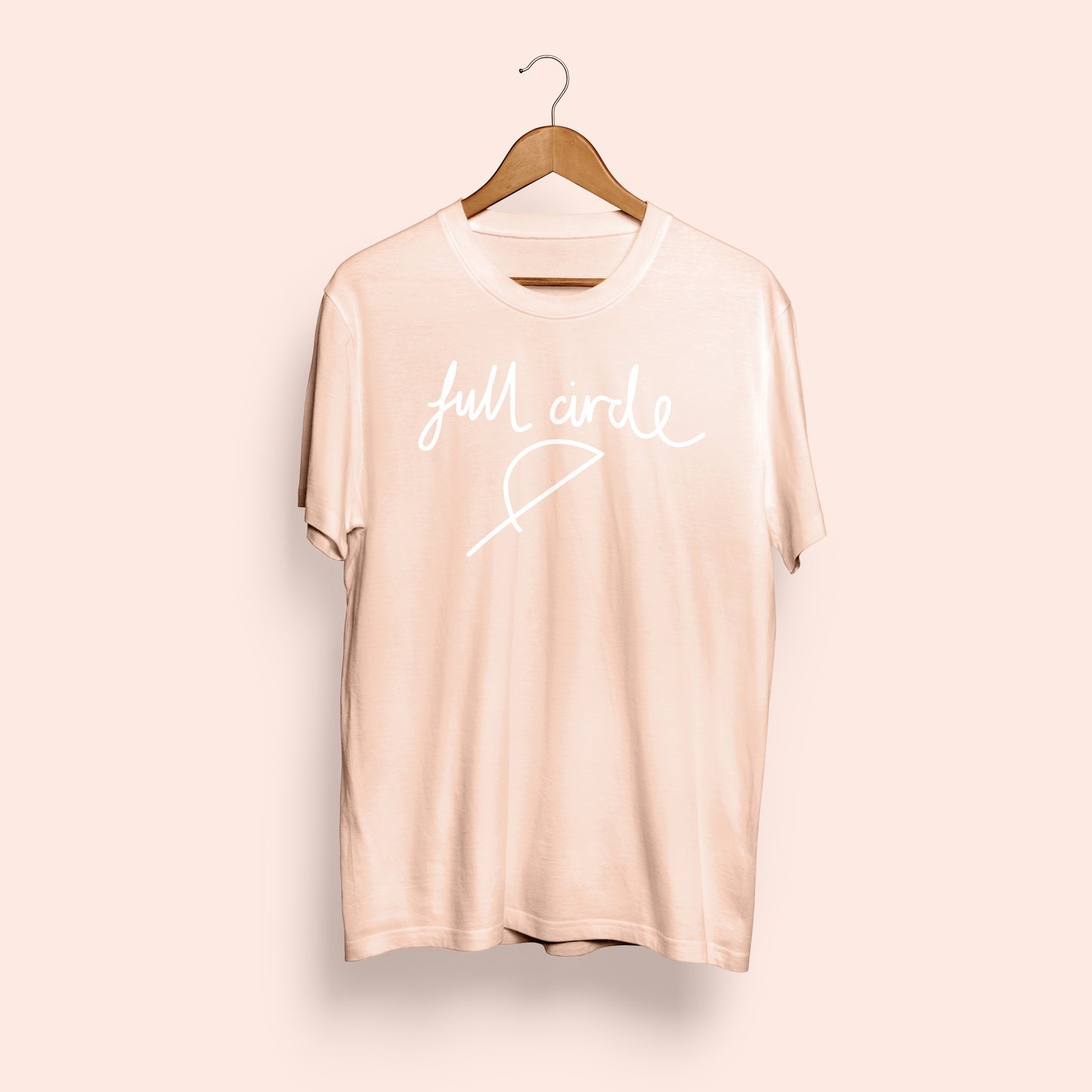 Peach Full Circle Handwriting Tee