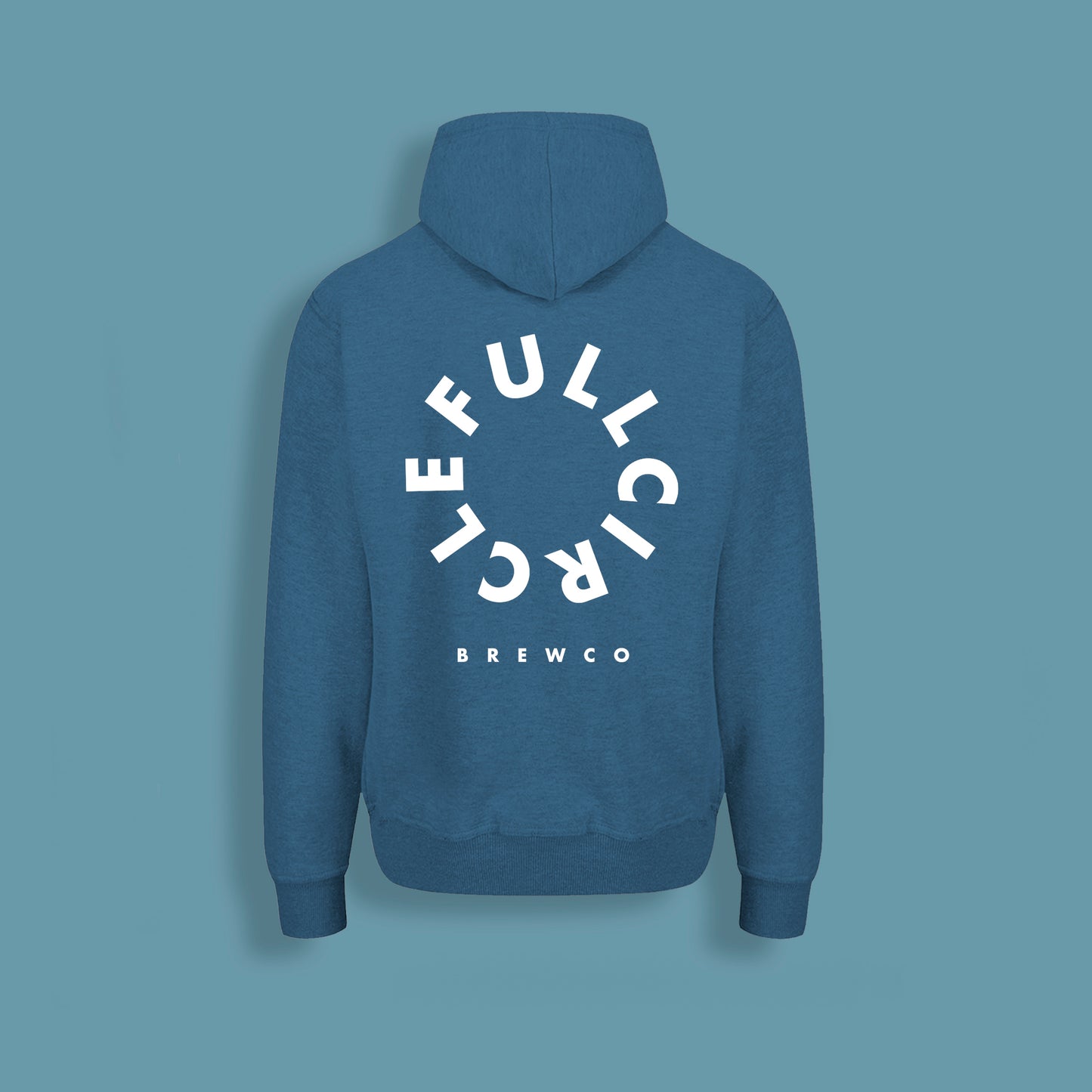 Blue Full Circle Pullover Hoodie