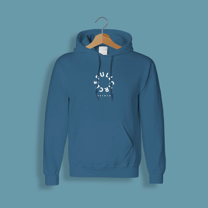 Blue Full Circle Pullover Hoodie